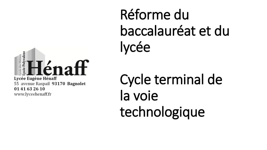 Cycle Terminal Voie Technologique Ppt T L Charger